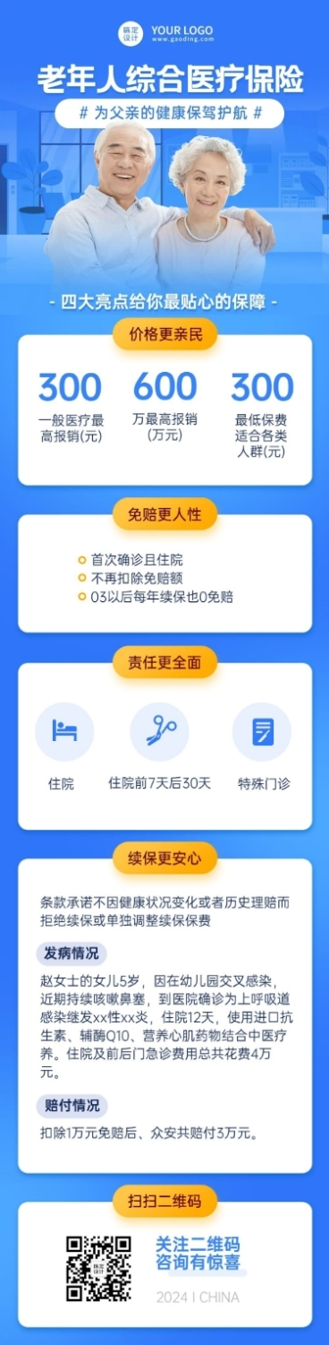 医疗健康节日营销简约长图预览效果