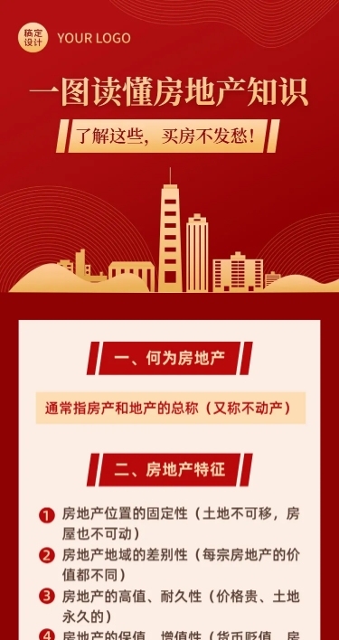 一图读懂地产知识科普长图