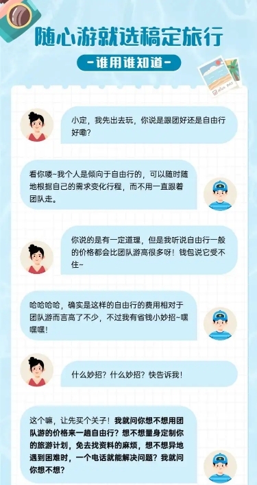 对话框旅游资讯营销长图