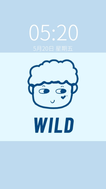 手绘可爱人像插画情侣壁纸预览效果
