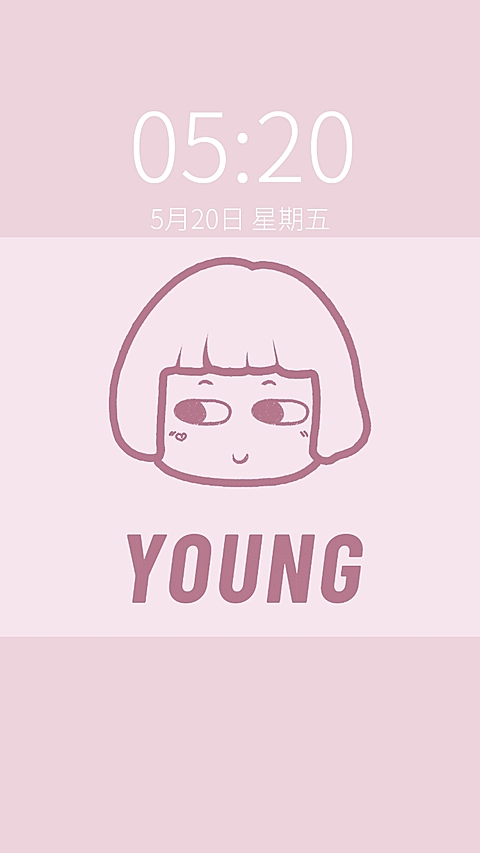 手绘可爱人像插画情侣壁纸