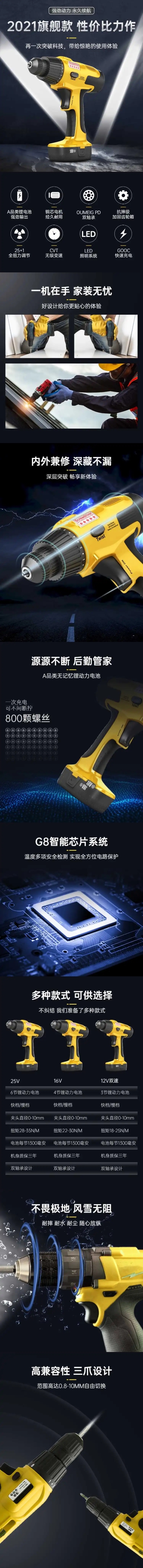 点击进入编辑 1688五金器械电钻详情页预览效果