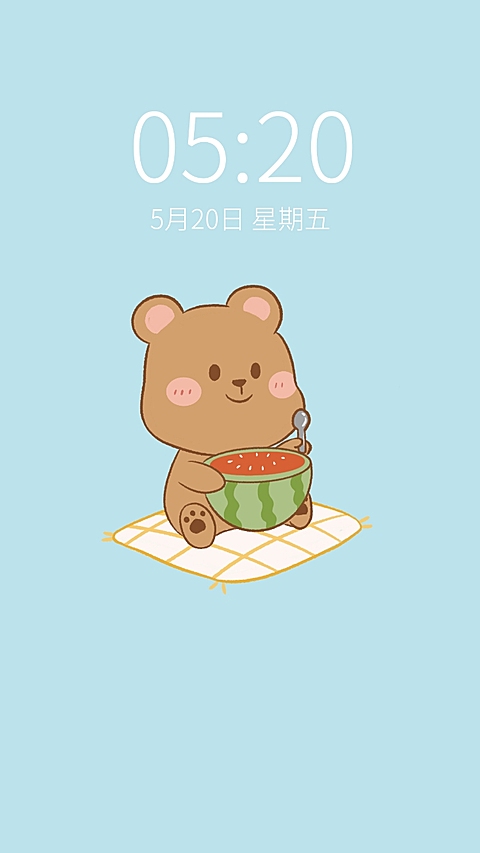 清爽风可爱动物情侣壁纸