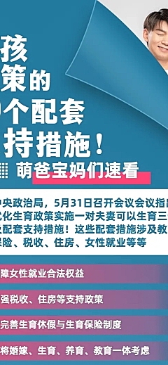 三孩政策知识科普长图海报