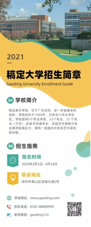 高校招生简章长图海报