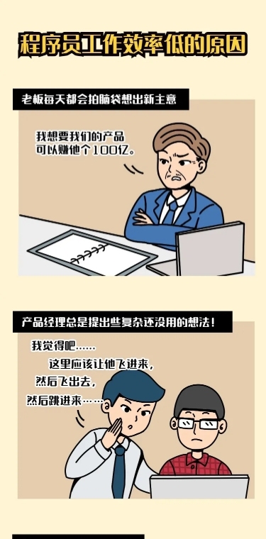 职场程序员工作趣味长图条漫