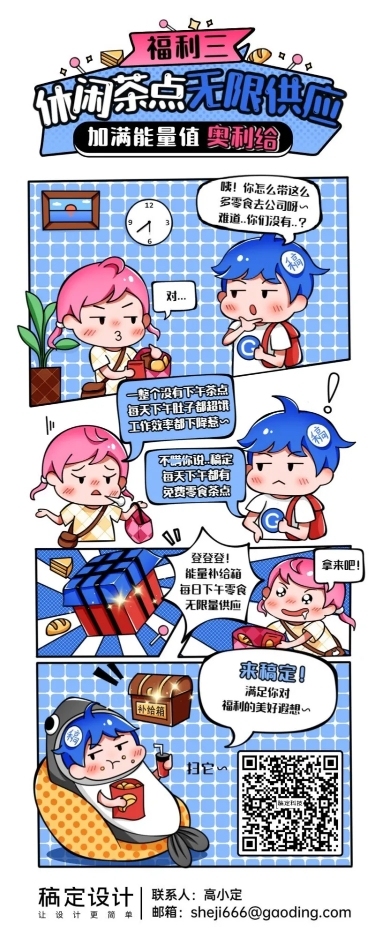 企业商务求职招聘卡通长图海报