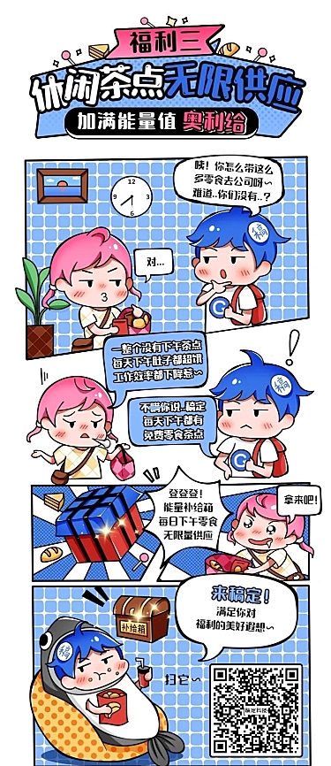 企业商务求职招聘卡通长图海报