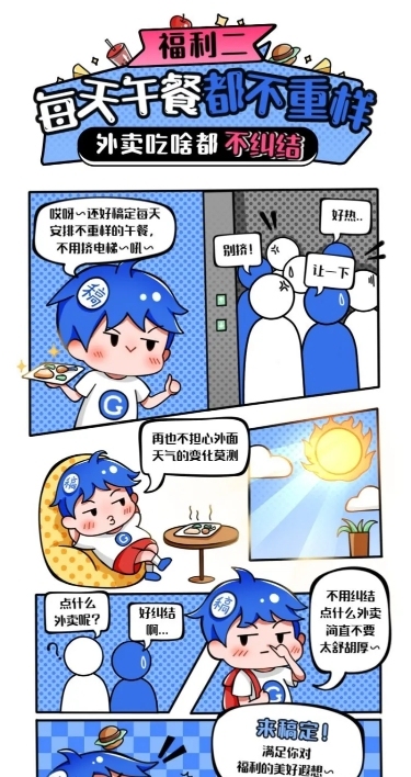 企业商务求职招聘卡通长图海报