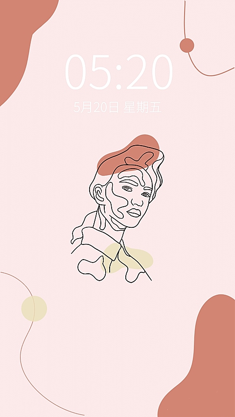 ins高级简约风线条手机壁纸
