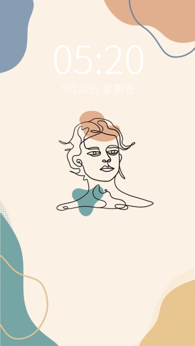 ins线条极简风手机壁纸