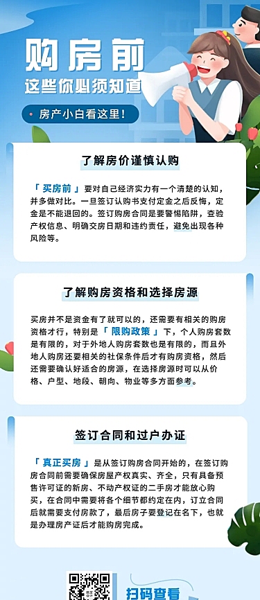 购房知识科普长图海报