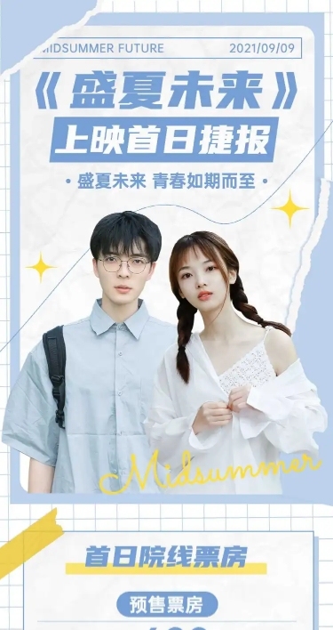 影视票房首日战报喜报明星应援文章长图
