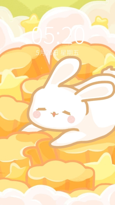 中秋节可爱手绘手机壁纸预览效果