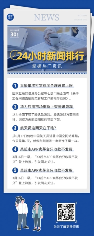 日报早报资讯快报新闻长图海报预览效果