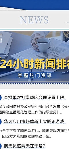 日报早报资讯快报新闻长图海报