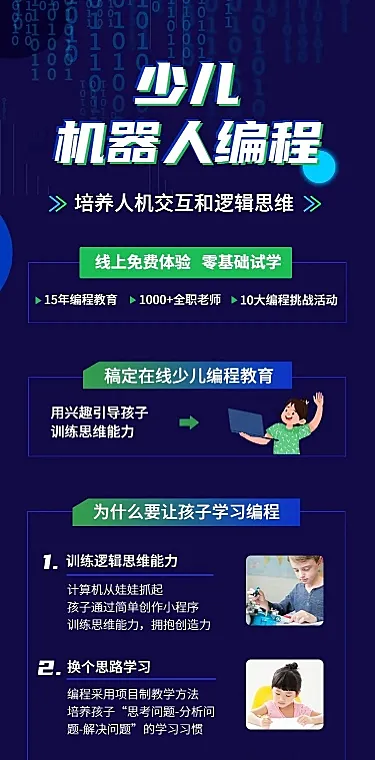 少儿机器人编程招生课程详情页