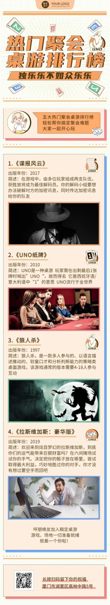 桌游排行榜聚会游戏介绍长图预览效果