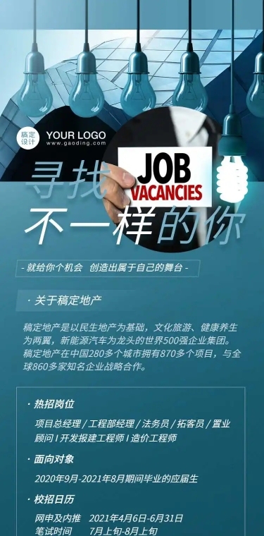 H5长页地产企业招聘创意商务科技风