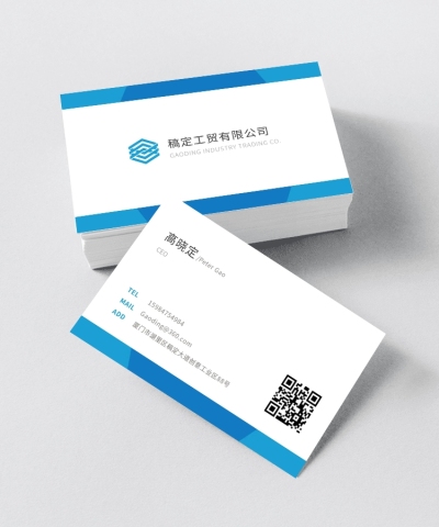 大气简约蓝白名片