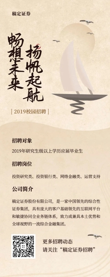 畅想未来扬帆起航招聘长图
