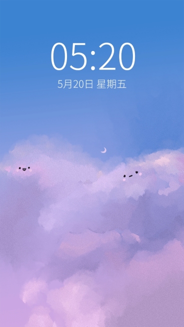 日系清新可爱天空可爱手绘手机壁纸预览效果