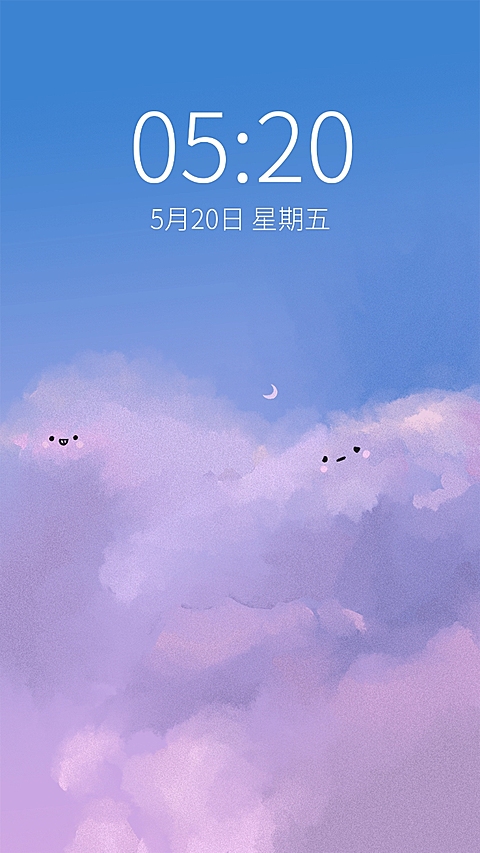 日系清新可爱天空可爱手绘手机壁纸