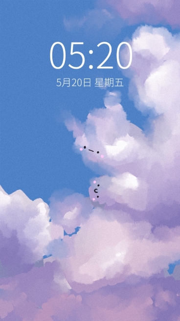 日系清新可爱天空可爱手绘手机壁纸预览效果