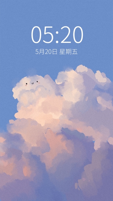日系清新可爱天空可爱手绘手机壁纸预览效果