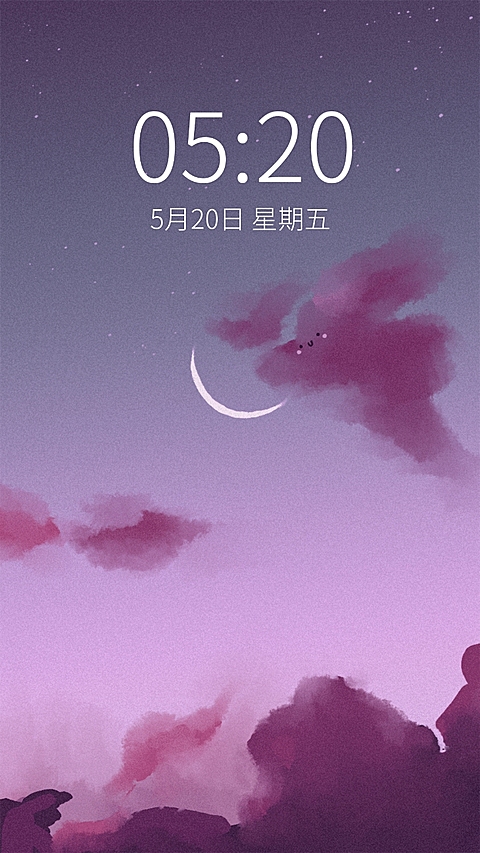 日系清新可爱天空可爱手绘手机壁纸