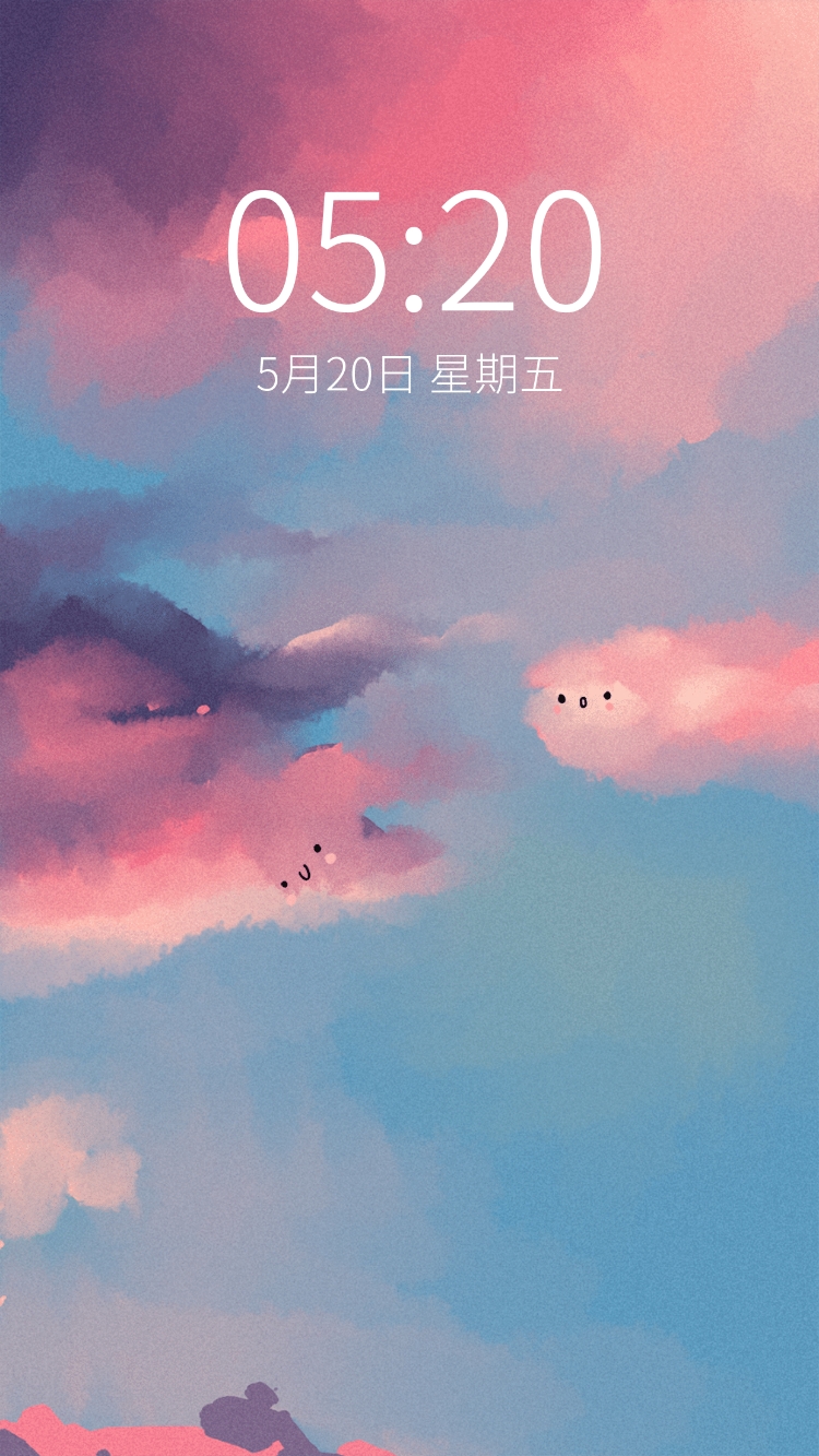 日系清新可爱天空可爱手绘手机壁纸预览效果