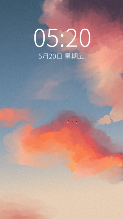 日系清新可爱天空可爱手绘手机壁纸