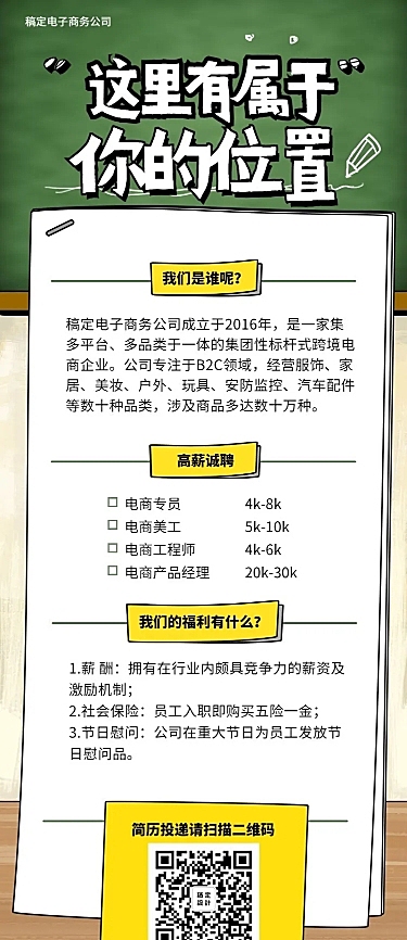 这里有属于你的位置招聘长图