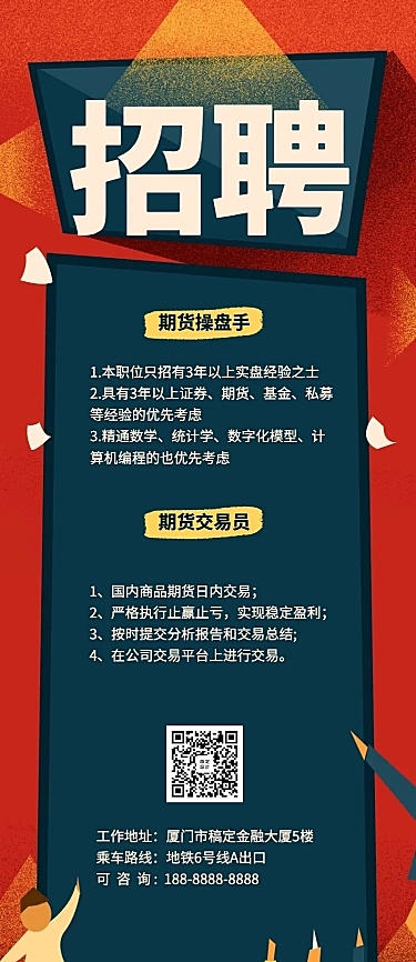 期货操盘手招聘长图