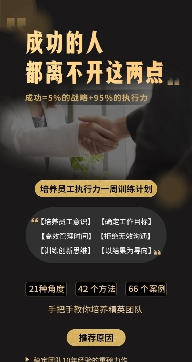 成功的人离不开这两点海报