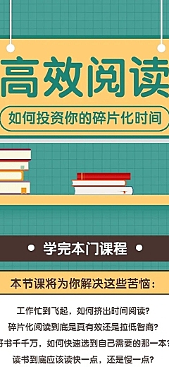 高效阅读长图海报