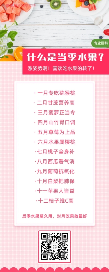 当季水果是什么文艺长图海报预览效果