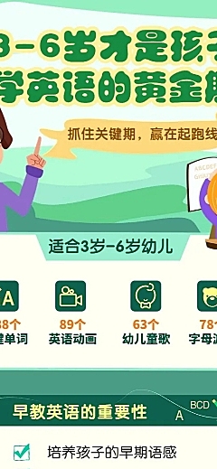 孩子学英语的黄金期长图海报