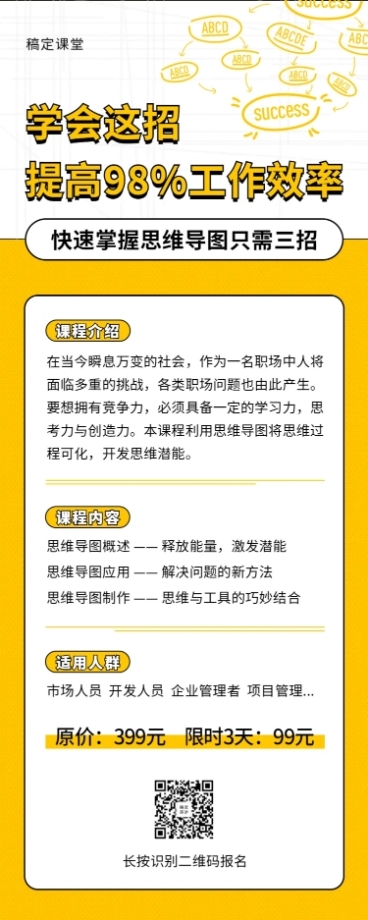 思维导图长图海报预览效果