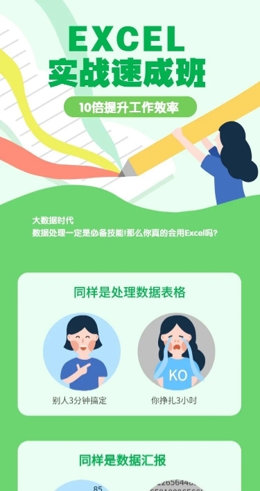 EXCEL实战速成班课程详情页