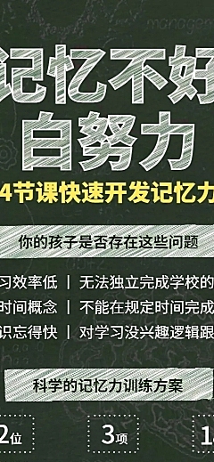 记忆力开发长图海报
