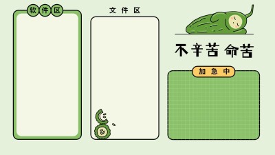 趣味苦瓜打工人分区电脑壁纸