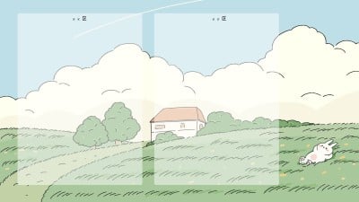 日系漫画唯美电脑桌面分区壁纸