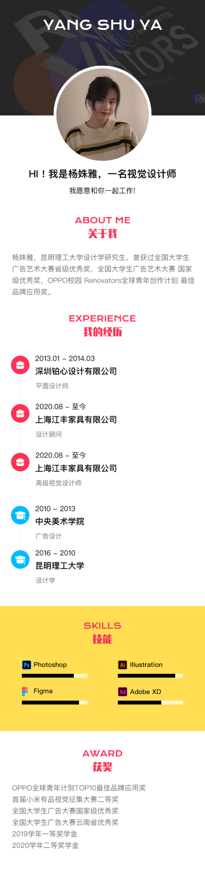视觉设计师简历