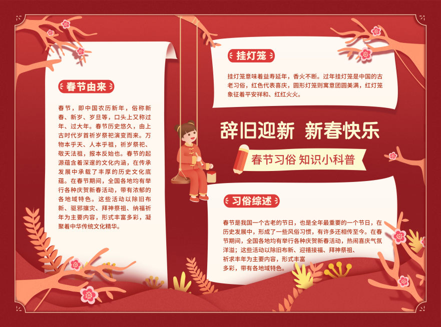 春节新年手抄报预览效果
