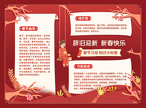 春节新年手抄报