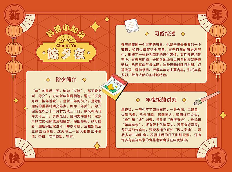 春节知识科普手抄报