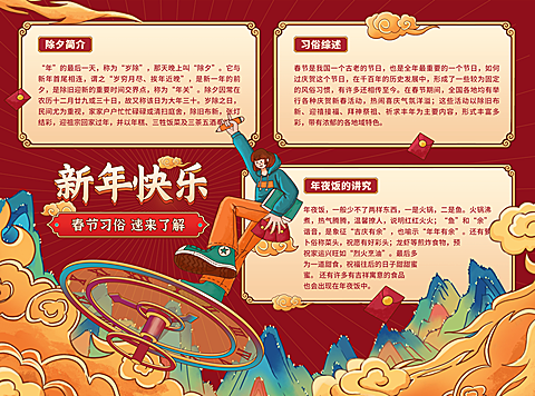 春节新年手抄报