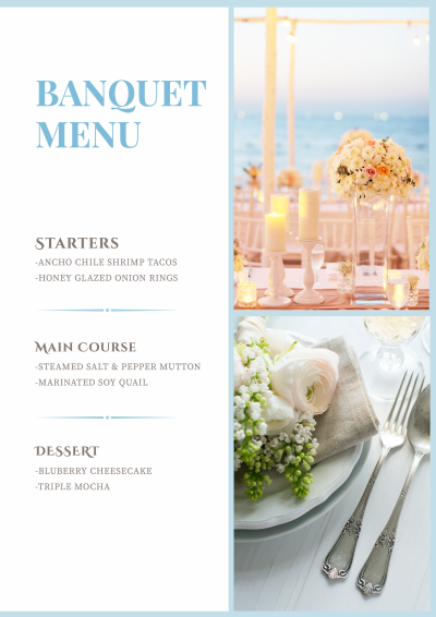 Banquet Dinner Special Event Catering Menu
