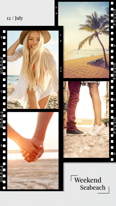 Simple Film style Weekend Seabeach Moment Record Instagram Story